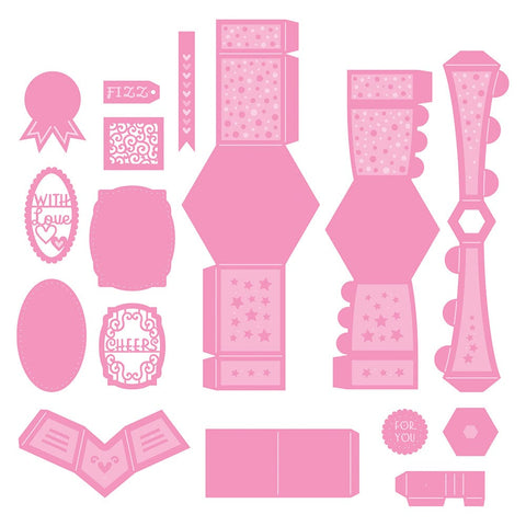 Tonic Studios Die Cutting Tonic Studios - Time To Drink Champagne Bottle Die Set - 4901e
