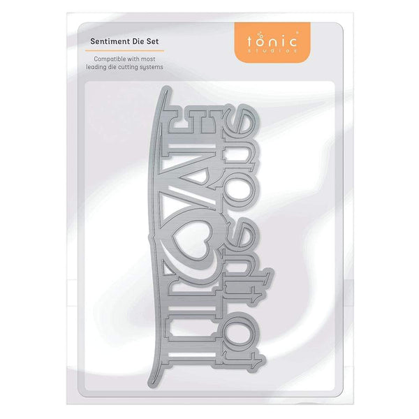 Tonic Studios Die Cutting Tonic Studios - To The One I Love - Sentiment Die Set - 3844E
