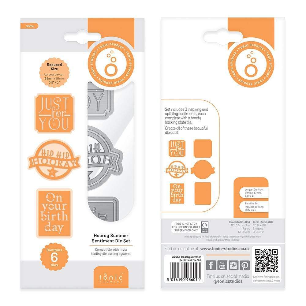 Tonic Studios Dimensions Tonic Studios - Hooray Summer Sentiment Die Set - 3605E