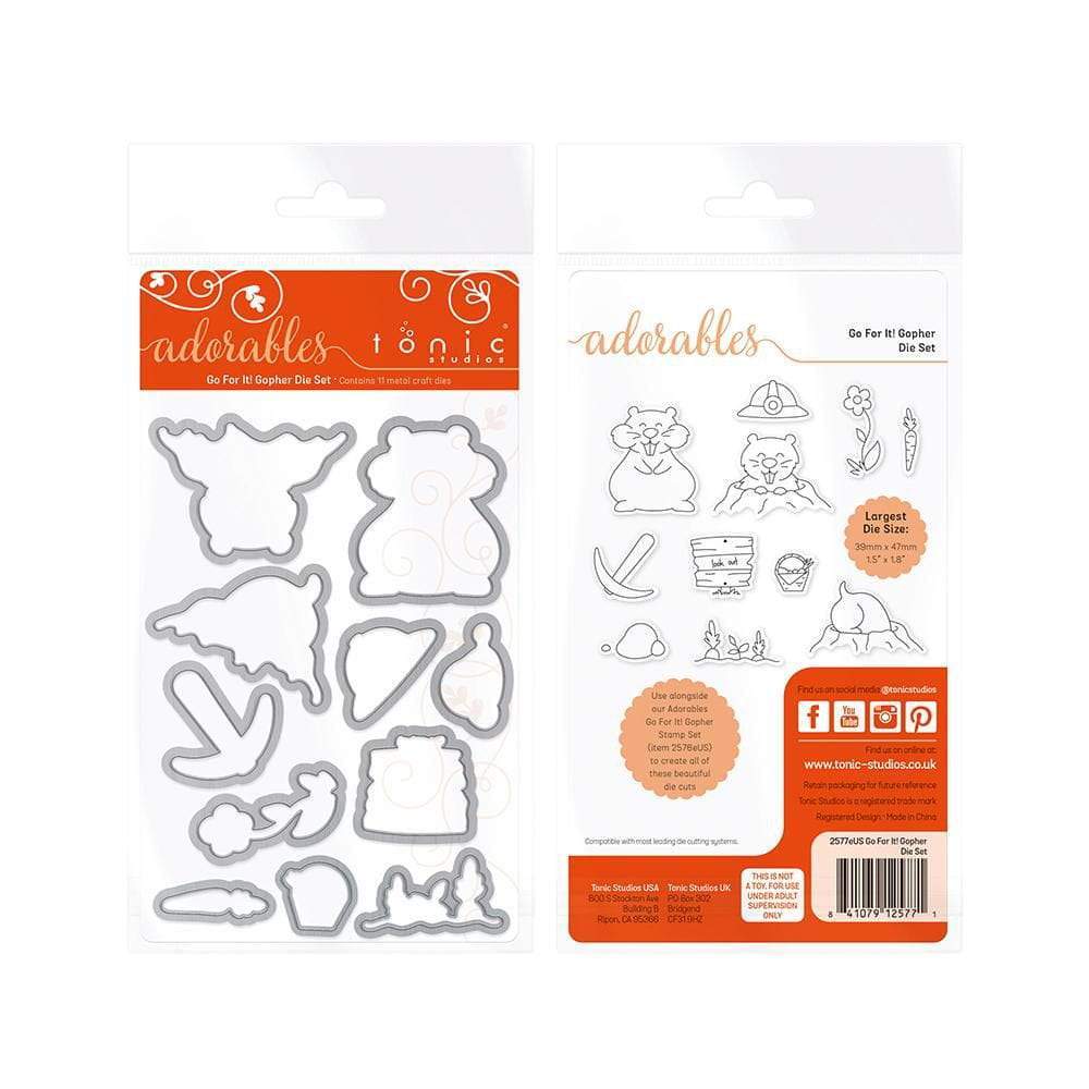 Tonic Studios Essentials Tonic Studios - Adorables - Go For It Gopher Adorables Die Set - 2577e