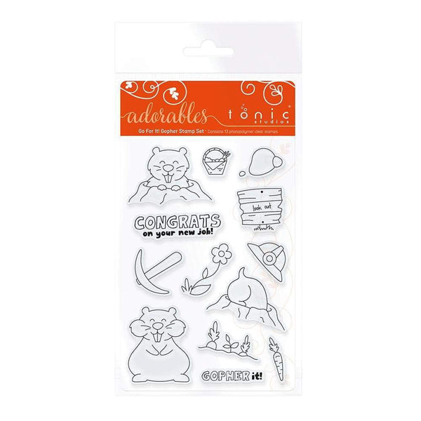 Tonic Studios Essentials Tonic Studios - Adorables - Go For It Gopher Adorables Stamp Set - 2576e