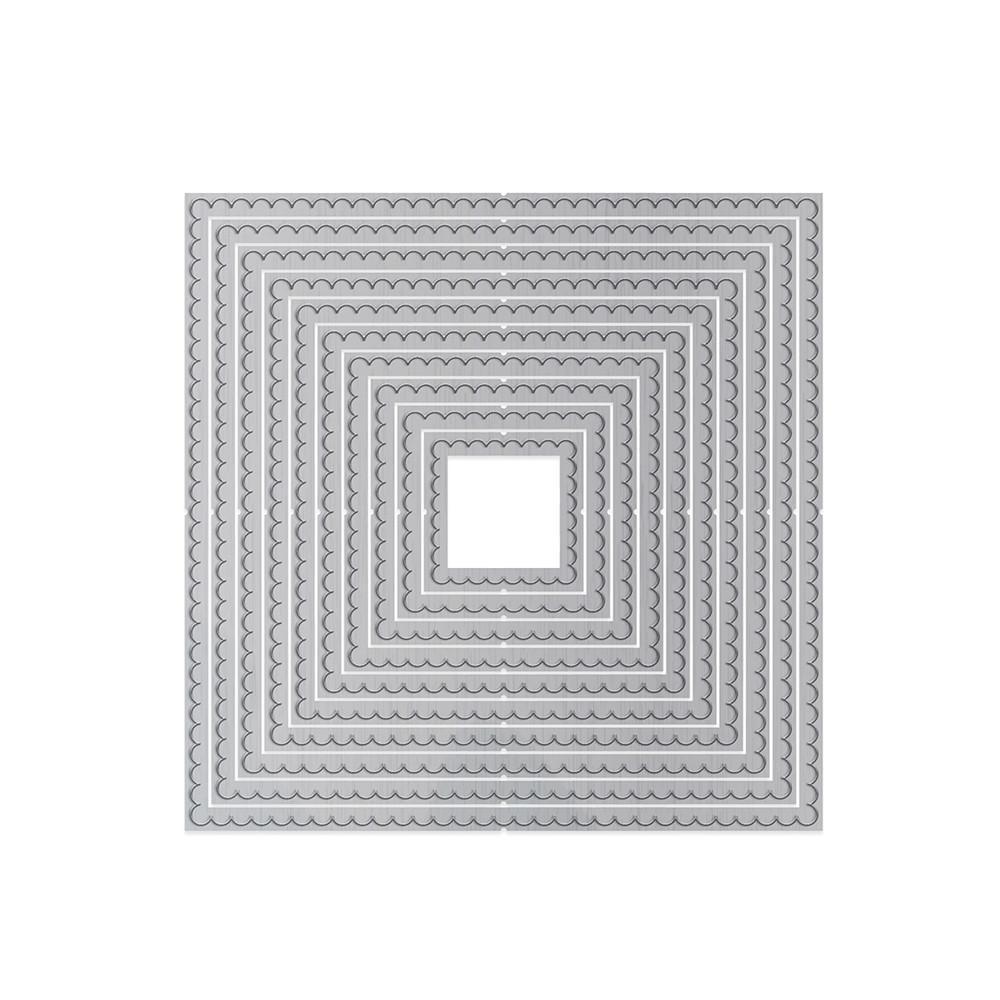 Tonic Studios Essentials Tonic Studios - Essentials - A2 Layering Basics Scalloped Squares Die Set - 1453e