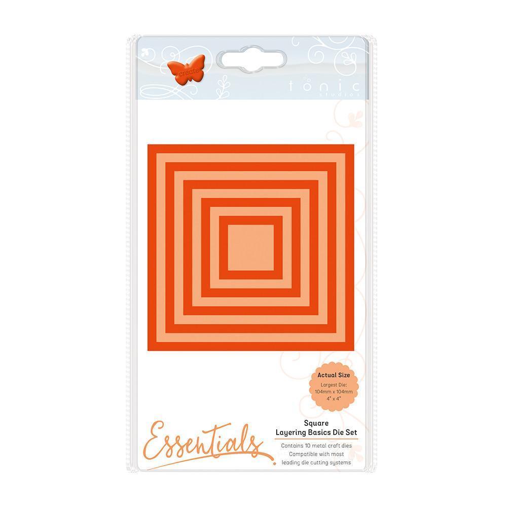 Tonic Studios Essentials Tonic Studios - Essentials - A2 Layering Basics Squares Die Set - 1452e