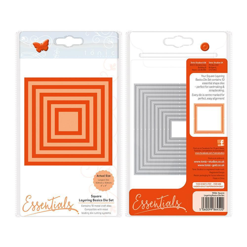Tonic Studios Essentials Tonic Studios - Essentials - A2 Layering Basics Squares Die Set - 1452e