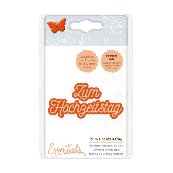 Tonic Studios Essentials Tonic Studios - Grüße Stanzschablone - Zum Hochzeitstag - Deutsche - 2100e