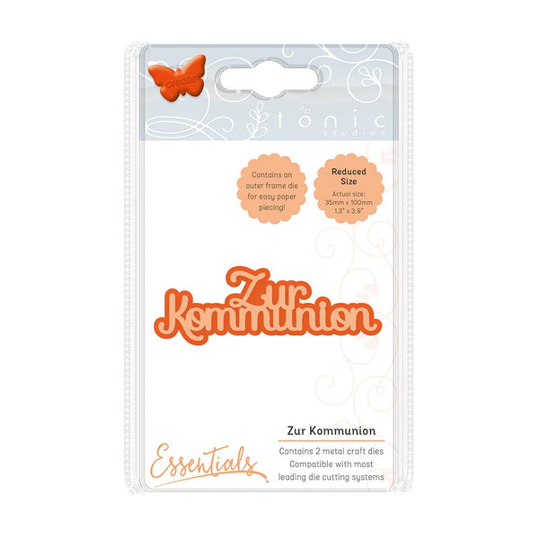 Tonic Studios Essentials Tonic Studios - Grüße Stanzschablone - Zur Kommunion - Deutsche - 2086e