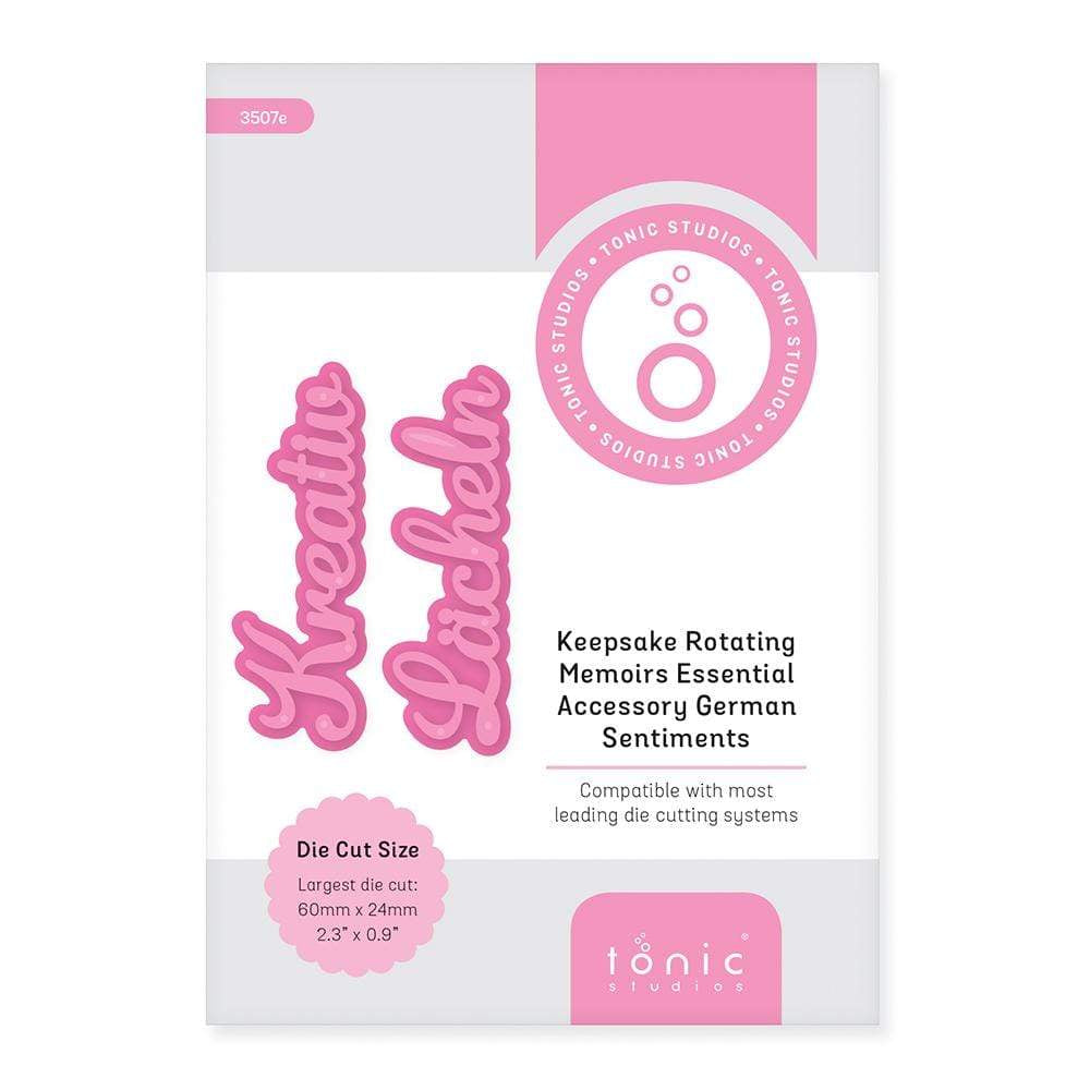 Tonic Studios Essentials Tonic Studios - Sentiment Die - Keepsake Rotating Memoirs - Deutsche - 3507e