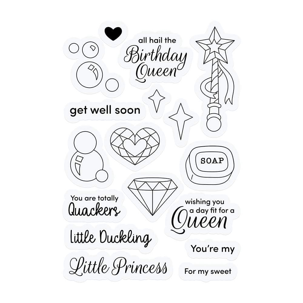 Tonic Studios Shaker Creator Tonic Studios - Shaker Creator - Princess Ducky Tots Toys Stamp Set - 3312E
