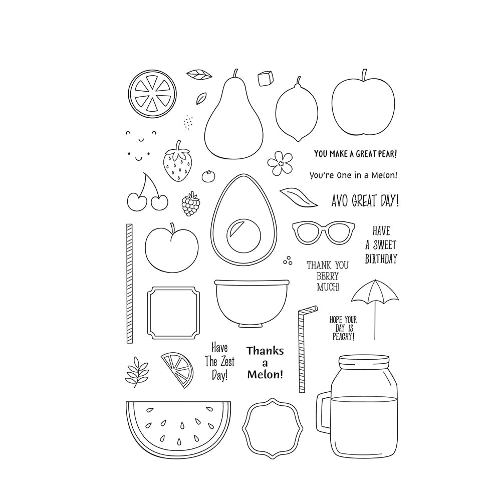 Tonic Studios Stamp Club Stamp Club - One in a Melon - Stamp Set - 5170E