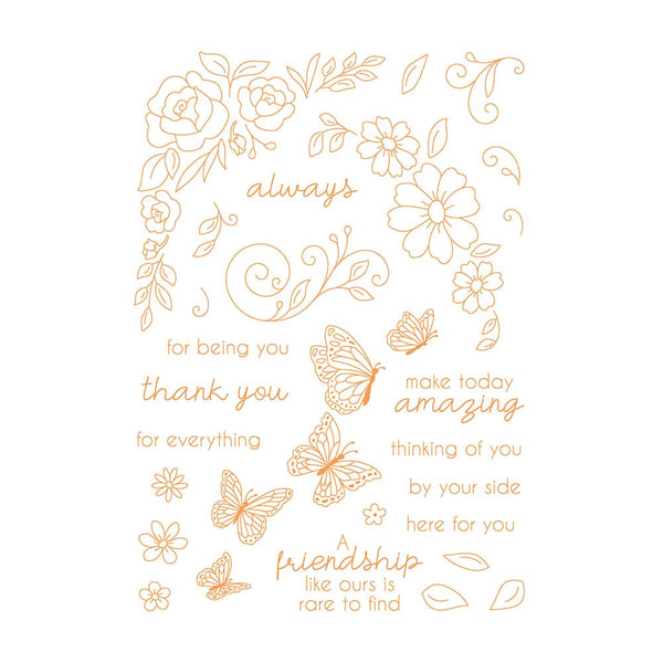 Tonic Studios Stamp Club Tonic - Blossoming Bouquet Stamp Set - 5224e