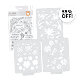 Load image into Gallery viewer, Tonic Studios Stamp Club Tonic - Blossoming Bouquet Stamps &amp; Stencils Collection - BFM03