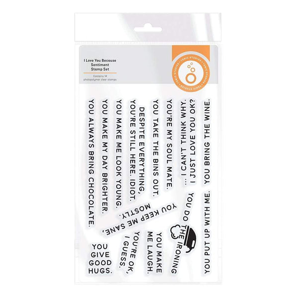 Tonic Studios Stamps Tonic Studios - I Love You Because Stamp Set - 4133E